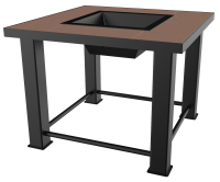 Очаг уличный FireTable 80x80x80 см сталь черный