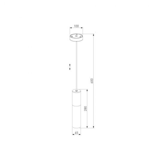 Светильник садово-парковый подвесной Elektrostandard Glas серый 600 мм E27 20 Вт IP54 (a062781)