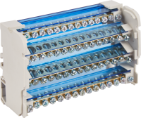 Шина нулевая на IEK DIN-рейку в корпусе 4x15 3L+PEN