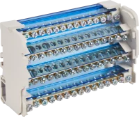 Шина нулевая на IEK DIN-рейку в корпусе 4x15 3L+PEN