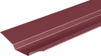 Ендова верхняя 115x30x115 мм 2 м RAL 3005 0.4 мм красный