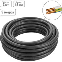 Кабель TDM ELECTRIC ввгнг(а)-ls 3x1,5 ок(n, pe)-0,66 гост