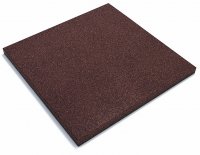Плитка резиновая 500x500x30 мм коричневый 0.25 м²