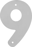 Цифра «9» 17x20 см сталь цвет серый