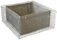 Габион - клумба 110x110x50 см оцинкованная сталь серый
