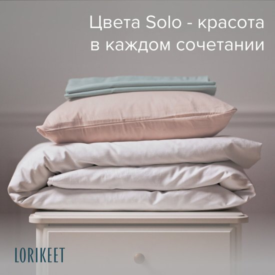 Наволочка 70х70 сатин белая Lorikeet Solo (2 шт.)