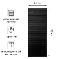 Жалюзи Inspire Epona 40x175 см алюминий цвет черный