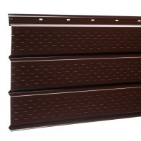 Софит металлический перфорированный Grand Line коричневый RAL 8017 2000х357х0,45 мм