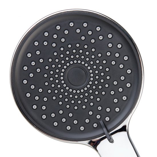 Лейка для душа ARGOtech Tracy d125 мм 3 режима без шланга пластик хром/черная (AGD 20.1318 B)