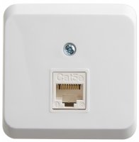 Розетка компьютерная накладная Systeme Electric Этюд RJ45 UTP cat 5e цвет белый
