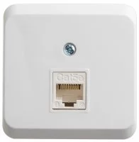 Розетка компьютерная накладная Systeme Electric Этюд RJ45 UTP cat 5e цвет белый