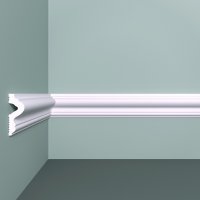 Молдинг из экополимера ударопрочный 45х17х2000 мм под покраску Bello Deco XPS M 10 белый