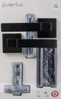 Дверные ручки Puerto SET 521-03 5-45PL 2S, без запирания, цвет черный