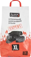 Уголь берёзовый отборный Supergrill 3 Кг