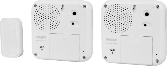 Дверной звонок беспроводной Navigator NDB-D-DC05-1V2-WH 10 мелодий цвет белый