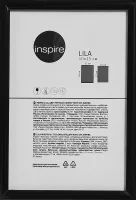 Рамка Inspire Lila 10x15 см пластик цвет черный