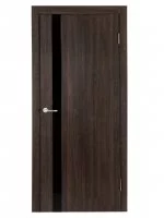 Дверь межкомнатная со стеклом Мирра 90x200 см Hardflex цвет дуб кастелло с замком и петлями