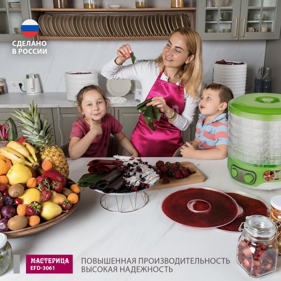 Сушилка электрическая Masterica EFD-3061 250 Вт 6 ярусов цвет прозрачный