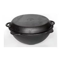 Чугунный казан Davr Metall казан10(круг)+крыш(сков)10л