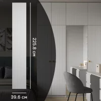 Дверь для шкафа Лион Висла 39.6x225.8x1.6 см МДФ цвет белый