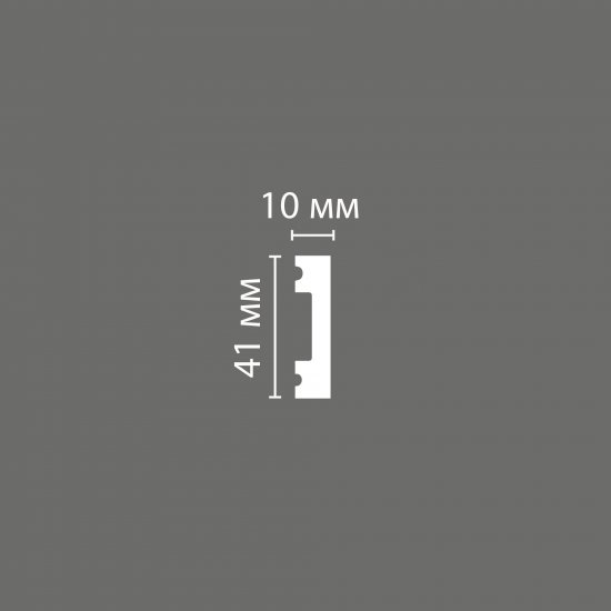 Молдинг настенный ударопрочный Modern 1 полистирол 41x10x2000 мм белый