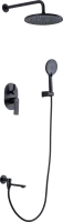 Душевая система Frap Arne F71204-6 скрытого монтажа цвет черный матовый