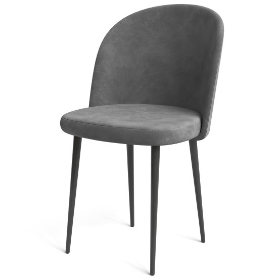 Стул Chic 49x77x50 см ножки металл/черный сиденье велюр цвет серый
