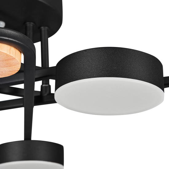 Люстра потолочная светодиодная Arte Lamp Taygeta с пультом управления 15 м² регулируемый белый свет цвет черный