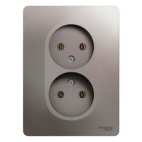 Розетка Systeme Electric Glossa встраиваемая платина (GSL001220)