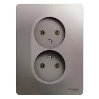 Розетка Systeme Electric Glossa встраиваемая платина (GSL001220)