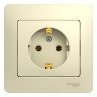 Розетка Systeme Electric Glossa встраиваемая бежевая (GSL000242)