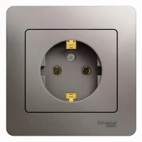 Розетка Systeme Electric Glossa встраиваемая платина (GSL001242)