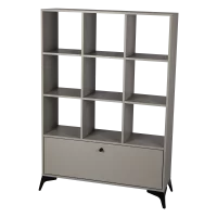 Стеллаж Kub Моно 9 секций 105x140x31.7 см ЛДСП цвет серый
