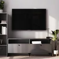 Тумба под телевизор Kub Моно 140x54x32 см ЛДСП цвет серый