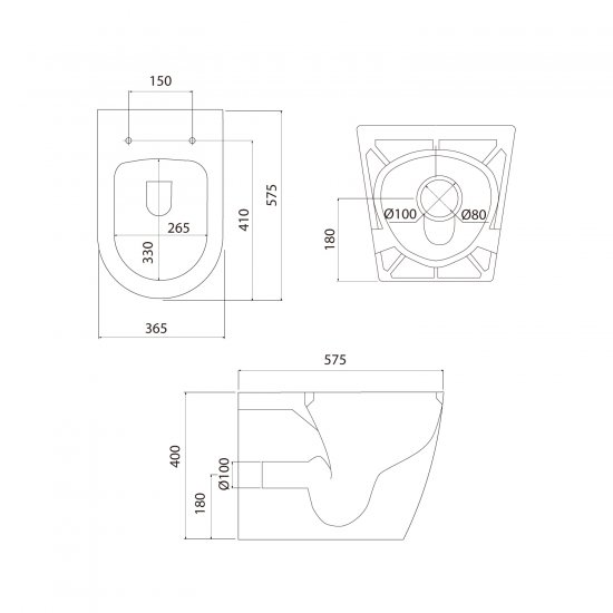 Унитаз приставной Iddis Impulse IMPUDSEi26 с функцией импульсного смыва