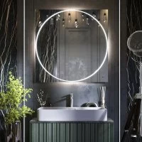 Зеркало для ванной Omega Glass Duo 70x70 см с подсветкой и изменением цвета