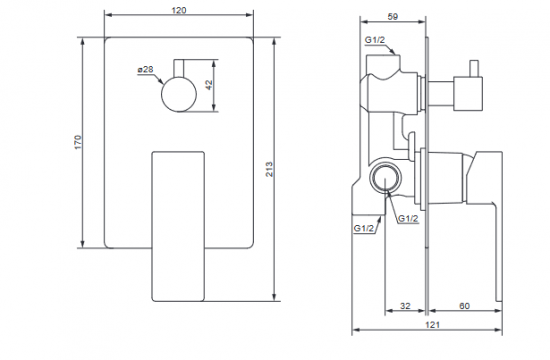 Душевая система Damixa Elm 921520300LM скрытого монтажа цвет черный матовый