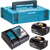 Набор 2 аккумулятора и зарядное устройство Makita 198310-8, 18 В Li-ion 2x4 Ач