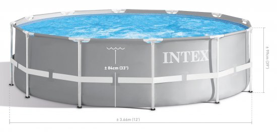 Бассейн каркасный круглый Intex Prism 26716NP 366x366x99 см 8600 л