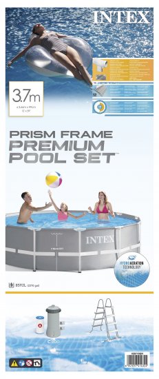 Бассейн каркасный круглый Intex Prism 26716NP 366x366x99 см 8600 л