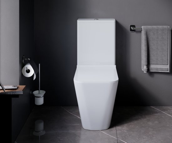 Унитаз-компакт AM.PM Spike Flash Clean C9S8601SC, безободковый, сиденье с микролифтом, двойной смыв