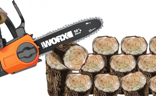 Аккумуляторная пила Worx WP340E 20 В шина 25 см АКБ и ЗУ в комплекте