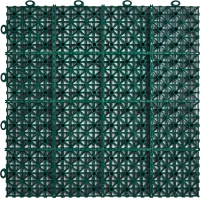 Модульное покрытие Pol Plast 30x30x1.1 см 9 шт 0.81 м² цвет зеленый