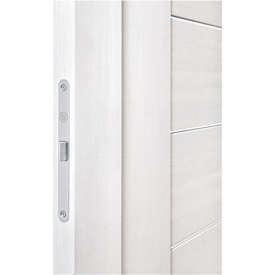 Дверь межкомнатная со стеклом Легда-29 90x200 см Hardflex цвет светло серый с замком и петлями