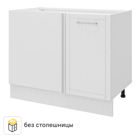 Кухонный шкаф напольный угловой Агидель Delinia 100x82.5x58 см МДФ цвет белый
