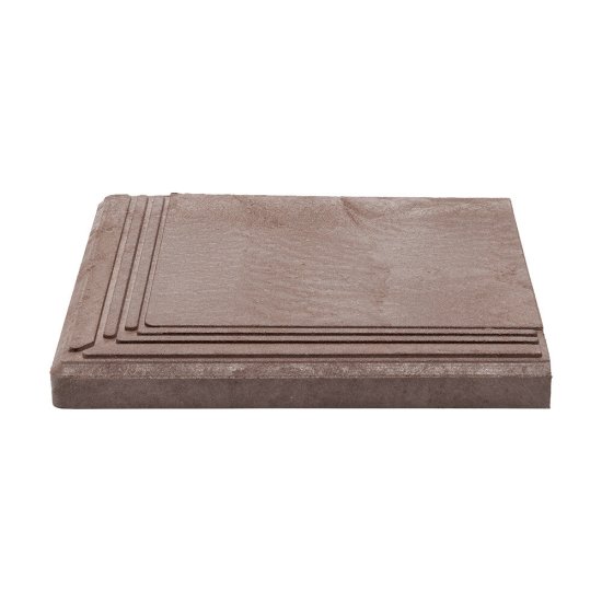 Ступень угловая Берлин 340х340х23 мм шоколад полимерпесчаная WeEco