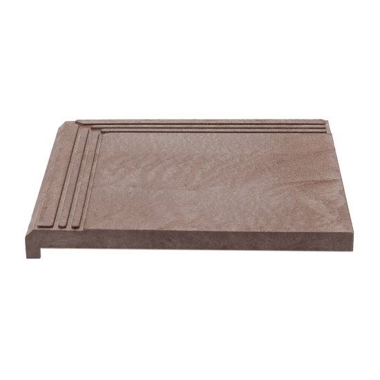 Ступень угловая Берлин 340х340х23 мм шоколад полимерпесчаная WeEco