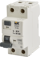 Дифференциальный автомат IEK ВДТ R10N 2P C40 А 30 мА 10 кА AC AR-R10N-2-040C030