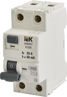 Дифференциальный автомат IEK ВДТ R10N 2P C25 А 30 мА 10 кА AC AR-R10N-2-025C030