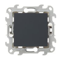 Переключатель Simon 24 Harmonie одноклавишный встраиваемый графит (2420201-038)